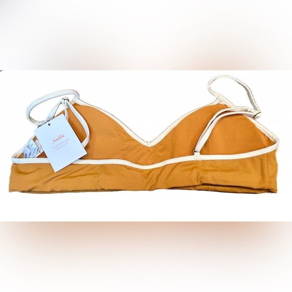 NWT Andie The Bells Bikini Top In Topaz Yellow, Size Large - Picture 5 of 11